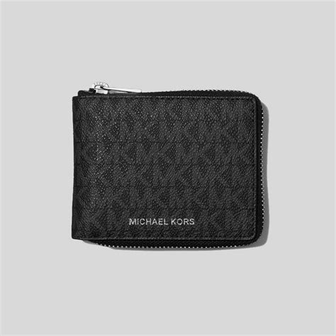 michael kors mens cooper logo zip-around wallet|Michael Kors black zipper wallet.